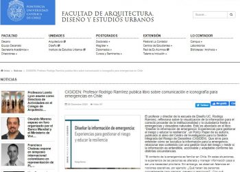 Fadeu.uc.cl – CIGIDEN: Profesor Rodrigo Ramírez publica libro sobre comunicación e iconografía para emergencias en Chile.