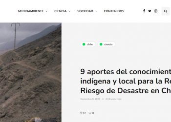 Página V: 9 aportes del conocimiento tradicional, indígena y local para la Reducción del Riesgo de Desastre en Chile.