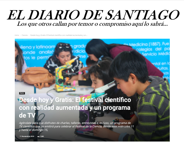 Radio Santiago.cl : Desde hoy y Gratis: El festival científico con realidad aumentada y un programa de TV