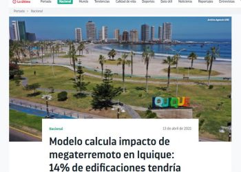 Meganoticias.cl: Modelo calcula impacto de megaterremoto en Iquique: 14% de edificaciones tendría daños extensos
