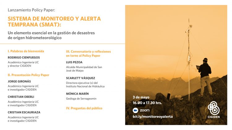 Lanzamiento policy paper: «Sistema de alerta temprana de aluviones»