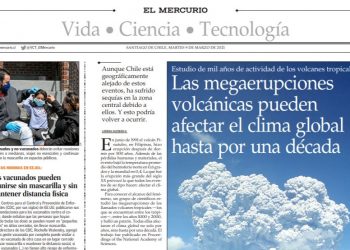 El Mercurio: Las megavolcánicas pueden afectar el clima global hasta por una década.