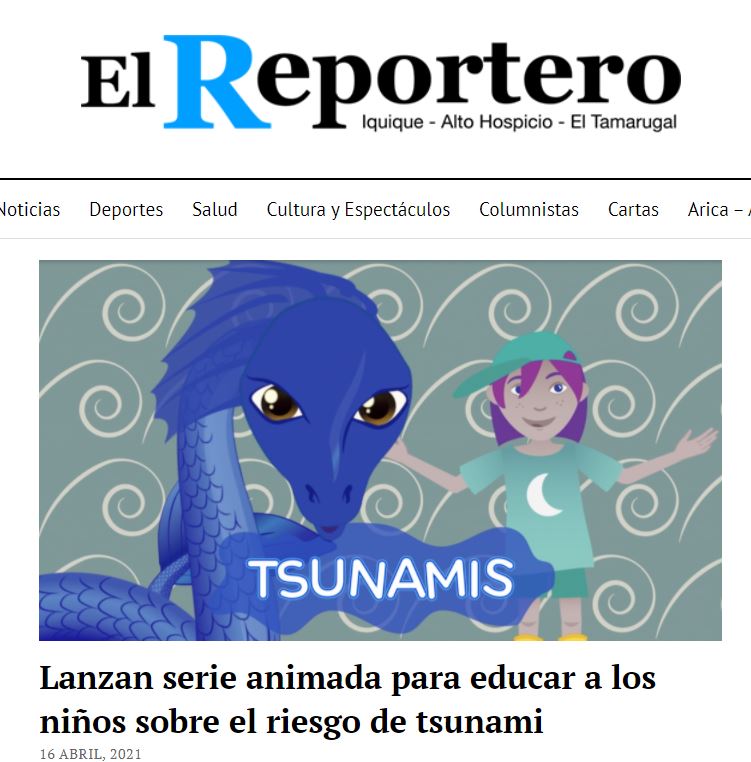 El Reportero Iquique.com: Lanzan serie animada para educar a los niños sobre el riesgo de tsunami.