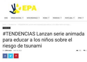 Epanews.cl: Lanzan serie animada para educar a los niños sobre el riesgo de tsunami.