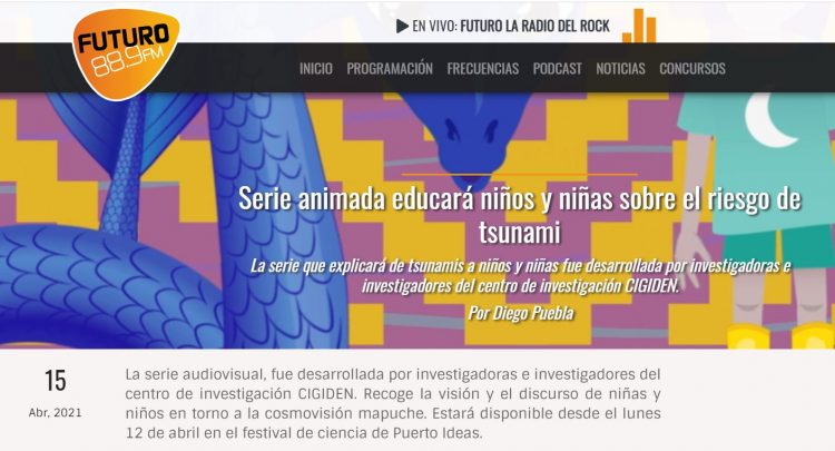 Futuro.cl: Serie animada educará niños y niñas sobre el riesgo de tsunami