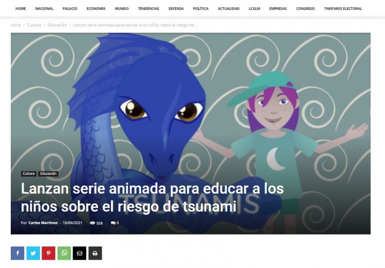 Infogate.cl: Lanzan serie animada para educar a los niños sobre el riesgo de tsunami.
