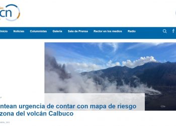 Noticias.ucn.cl: Plantean urgencia de contar con mapa de riesgo en zona del volcán Calbuco.