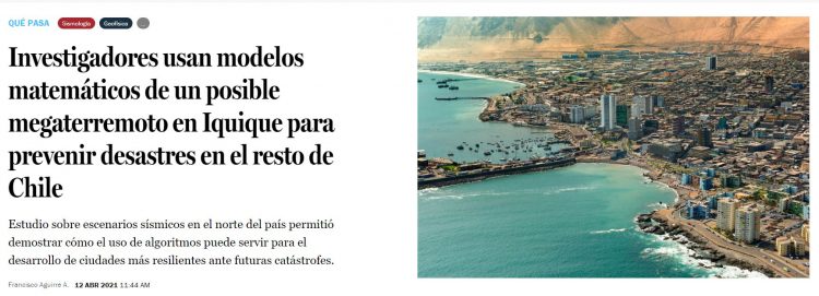 Qué Pasa: Investigadores usan modelos matemáticos de un posible megaterremoto en Iquique para prevenir desastres en el resto de Chile.