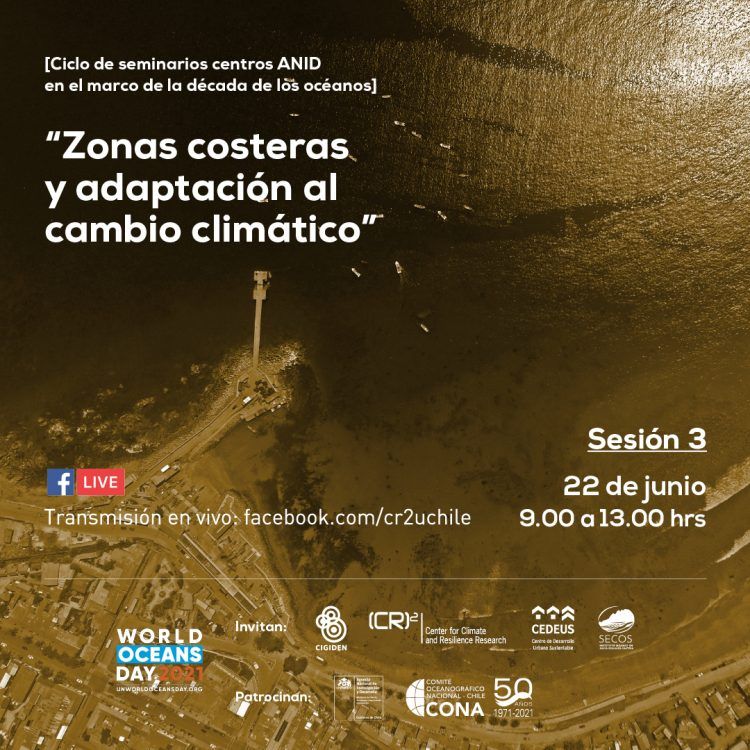 Sesión 3 Ciclo se seminarios Centros ANID + SHOA: Zonas costeras y adaptación al cambio climático