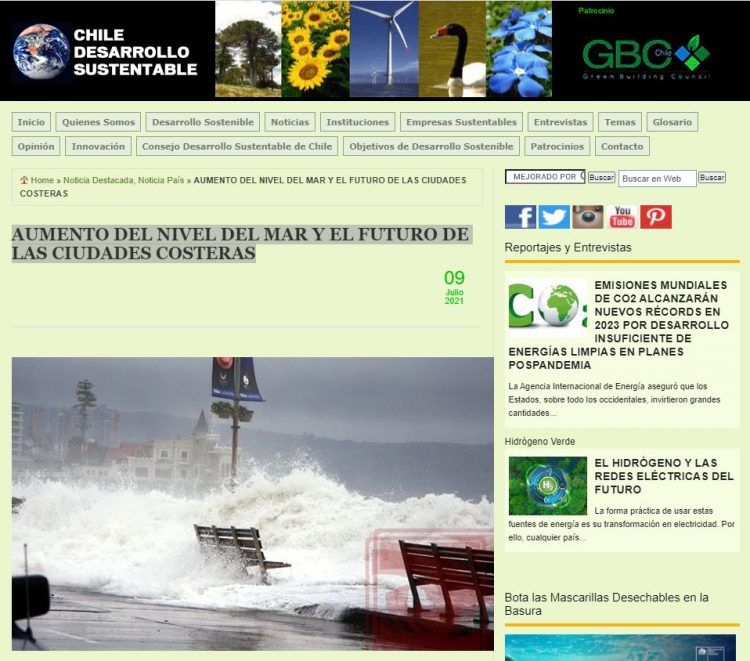 Chile Desarrollo Sustentable: Aumento del nivel del mar y el futuro de las ciudades costeras.