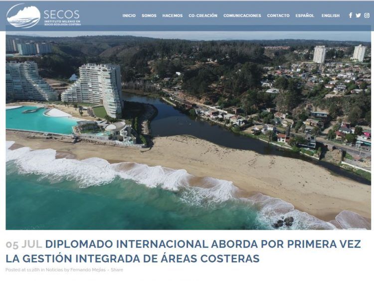 SECOS: Diplomado internacional aborda por primera vez la gestión integrada de áreas costeras.
