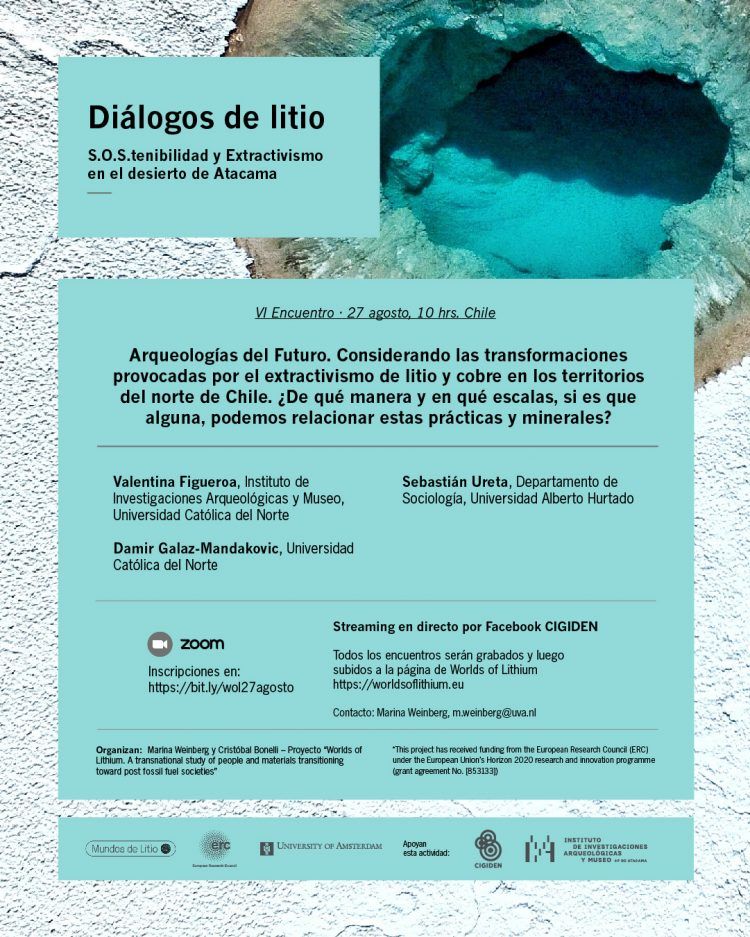 Sexto encuentro «Diálogos de litio. S.O.S.tenibilidad y Extractivismo en el desierto de Atacama»