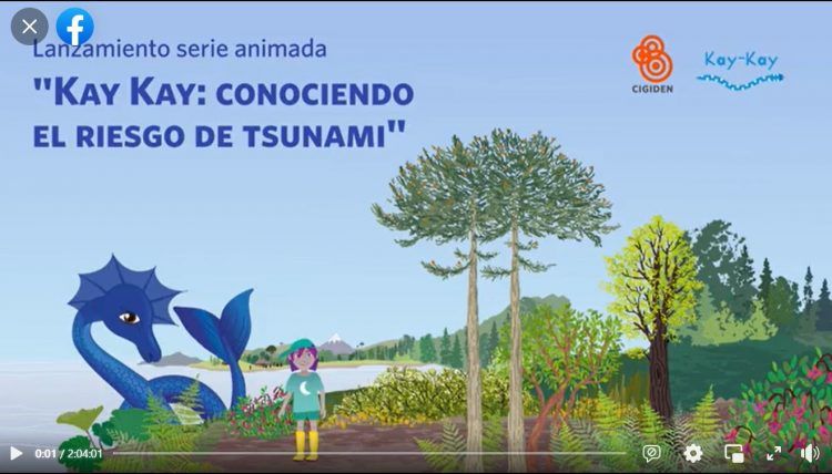 Liberan primeros capítulos de serie animada que ayuda entender a niños y niñas el riesgo de tsunami