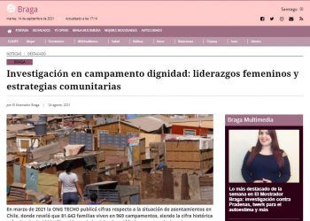 El Mostrador: Investigación en campamento dignidad: liderazgos femeninos y estrategias comunitarias
