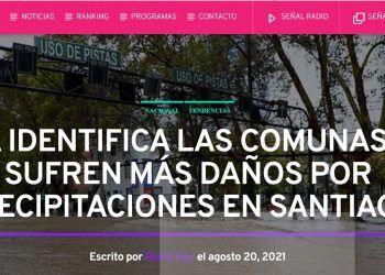 Radio Hoy: Mapa identifica las comunas que sufren más daños por precipitaciones en Santiago