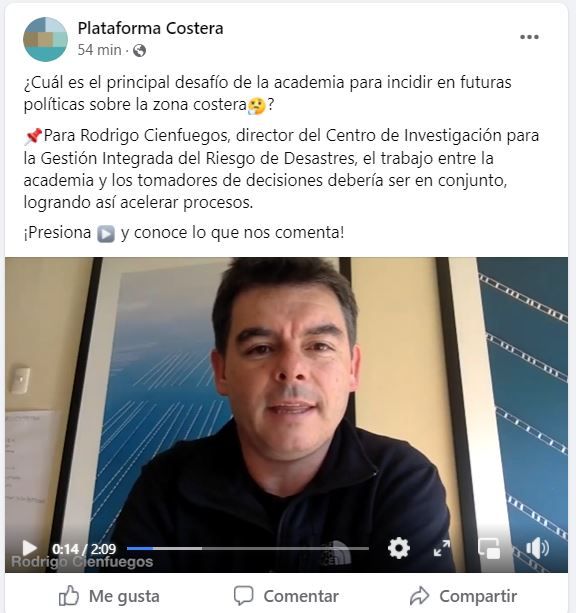 Plataforma Costera – ¿Cuál es el principal desafío de la academia para incidir en futuras políticas sobre la zona costera?
