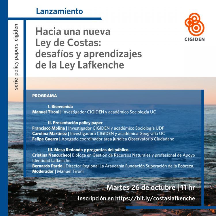 Proponen incluir los derechos ancestrales de los pueblos originarios en la nueva Ley de Costas