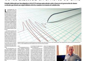 El Mercurio de Antofagasta: Equipo geológico realizó descubrimiento sobre el origen de los sismos en el norte del país