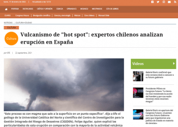 ElMostrador.cl: Vulcanismo de «hot spot»: expertos chilenos analizan erupción en España