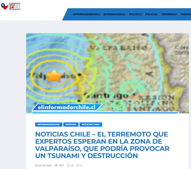 ElInformador.cl: El terremoto que expertos esperan en la zona de Valparaíso, que podría provocar un tsunami y destrucción