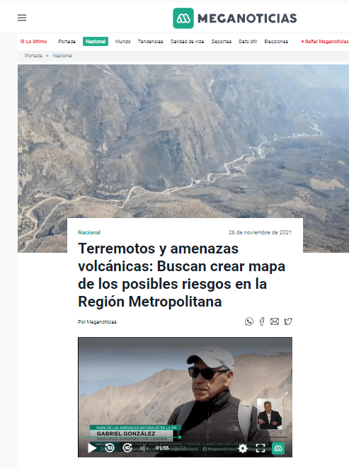 Meganoticias: Terremotos y amenazas volcánicas: Buscan crear mapa de los posibles riesgos en la Región Metropolitana
