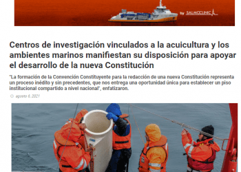 Mundoacuicola.cl: Centros de investigación vinculados a la acuicultura y los ambientes marinos manifiestan su disposición para apoyar el desarrollo de la nueva Constitución