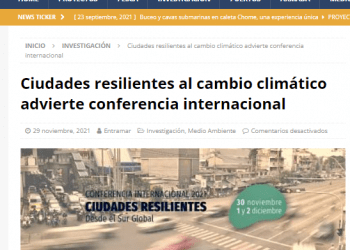 Entramar.cl: Ciudades resilientes al cambio climático advierte conferencia internacional