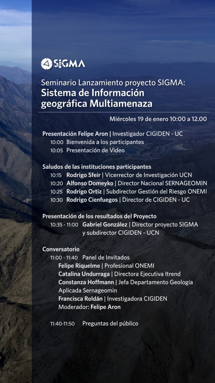 Grupo de científicos dará a conocer el primer mapa de riesgos multiamenazas de Chile