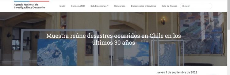 ANID: Muestra reúne desastres ocurridos en Chile en los últimos 30 años