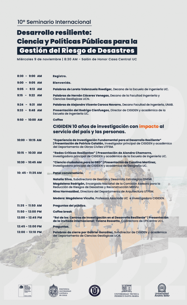 Seminario Internacional «Desarrollo Resiliente: Ciencia y Políticas Públicas para la Gestión del Riesgo de Desastres»