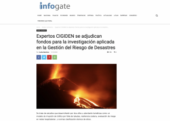 Masquenoticias.cl: ‘Expertos CIGIDEN se adjudican fondos para la investigación aplicada en la Gestión del Riesgo de Desastres’