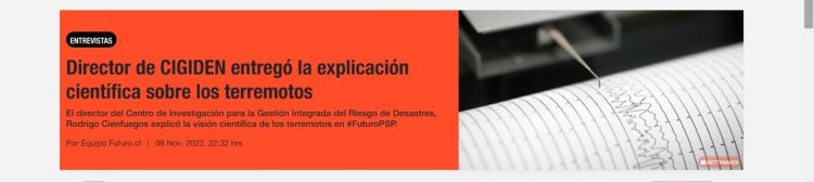 Radio Futuro | Director de CIGIDEN entregó la explicación científica sobre los terremotos