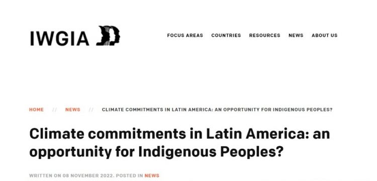 Iwgia.org | Climate commitments in Latin America: an opportunity for Indigenous Peoples?