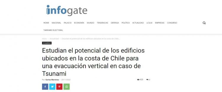 Infogate.cl | Estudian el potencial de los edificios ubicados en la costa de Chile para una evacuación vertical en caso de Tsunami