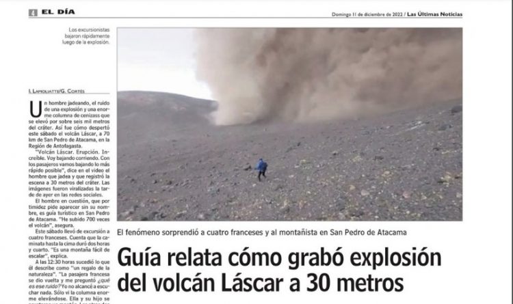 Las Últimas Noticias | Guía relata cómo grabó explosión del volcán Láscar a 30 metros