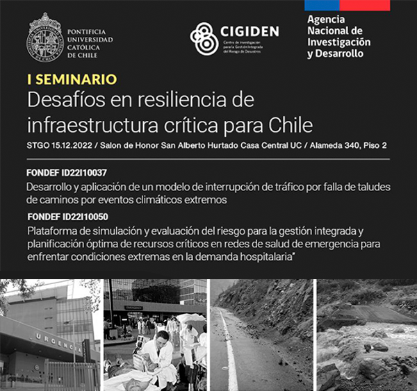 Seminario «Desafíos en resiliencia de infraestructura crítica para Chile»