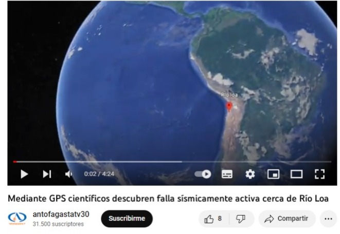 Antofagasta TV | Mediante GPS científicos descubren falla sísmicamente activa cerca de Río Loa