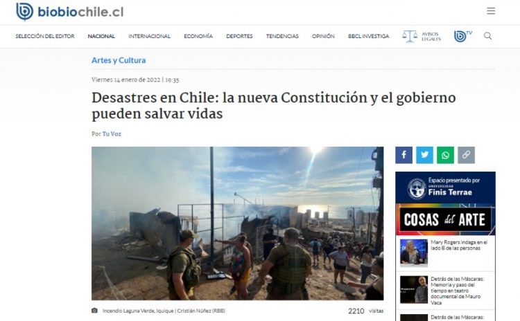Bíobío | Desastres en Chile: la nueva Constitución y el gobierno pueden salvar vidas