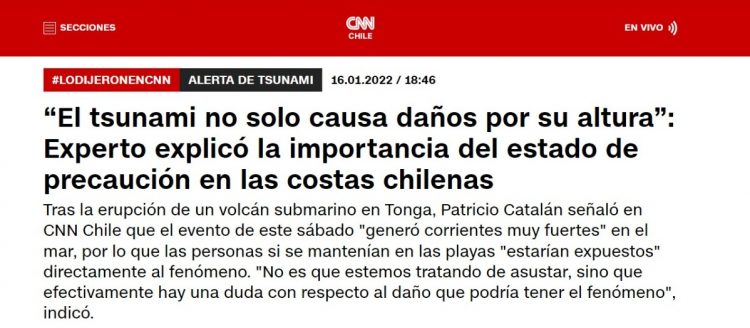 CNN Chile | “El tsunami no solo causa daños por su altura”: Experto explicó la importancia del estado de precaución en las costas chilenas