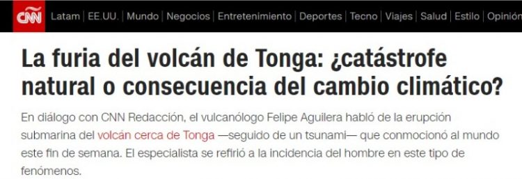 CCN Español | La furia del volcán de Tonga: ¿catástrofe natural o consecuencia del cambio climático?