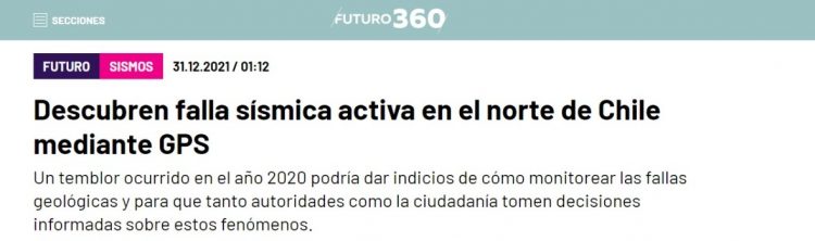 Futuro 360 | Descubren falla sísmica activa en el norte de Chile mediante GPS