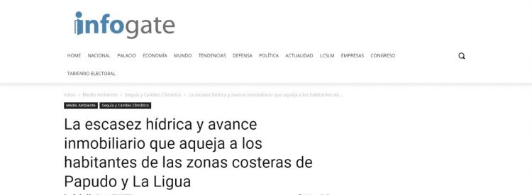 Infogate.cl | La escasez hídrica y avance inmobiliario que aqueja a los habitantes de las zonas costeras de Papudo y La Ligua