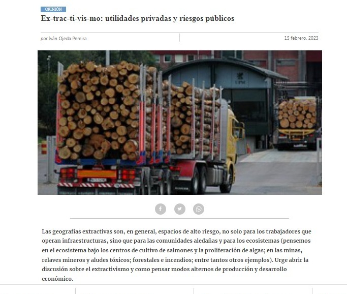 El Mostrador | Ex-trac-ti-vis-mo: utilidades privadas y riesgos públicos