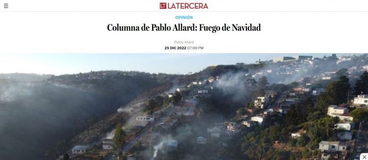 La Tercera | Columna de Pablo Allard: Fuego de Navidad