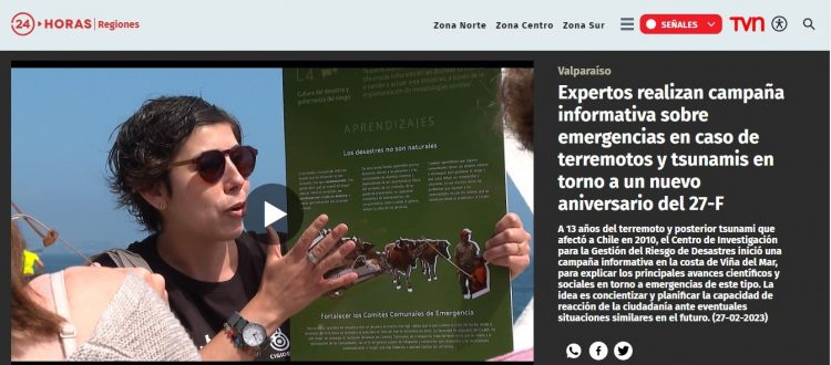 24 horas | Expertos realizan campaña informativa sobre emergencias en caso de terremotos y tsunamis en torno a un nuevo aniversario del 27-F