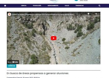 Cooperativa Ciencias | En busca de áreas propensas a generar aluviones