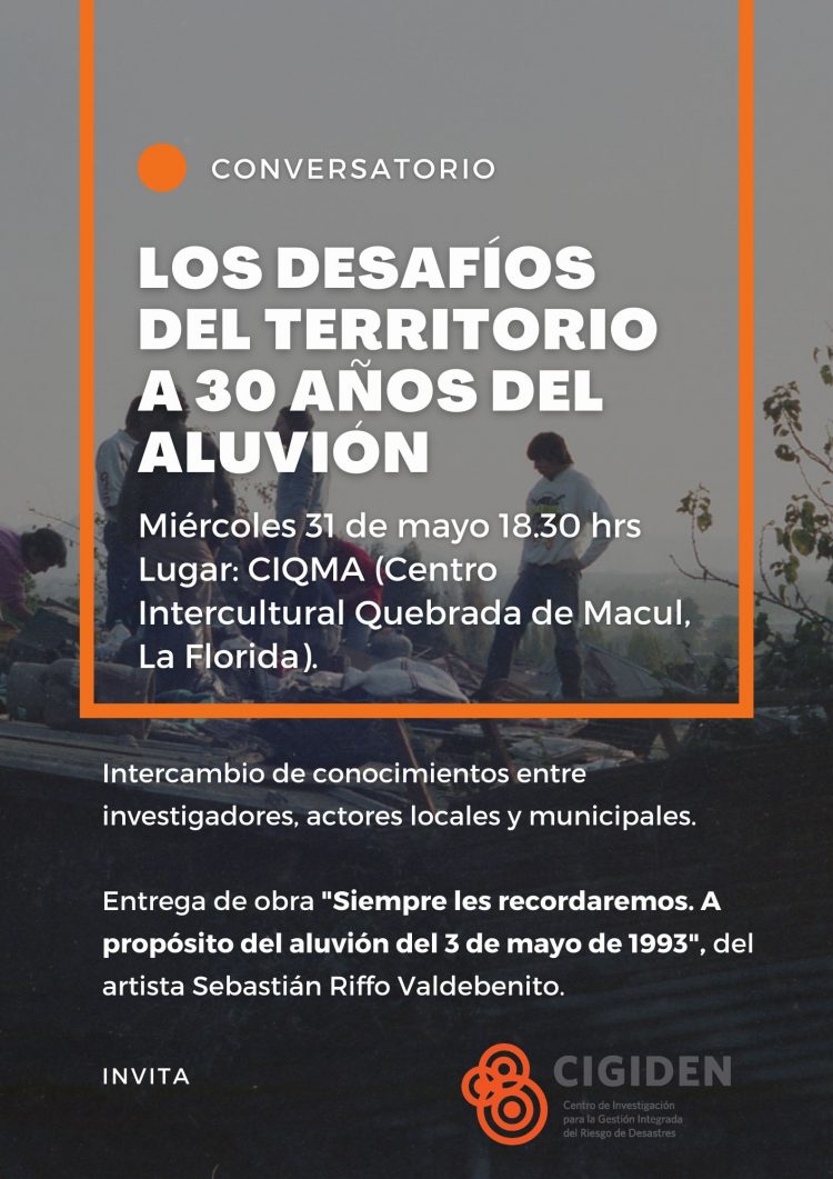 Conversatorio «Desafíos del territorio a 30 años del aluvión»