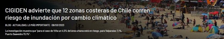 Sonar FM | CIGIDEN advierte que 12 zonas costeras de Chile corren riesgo de inundación por cambio climático