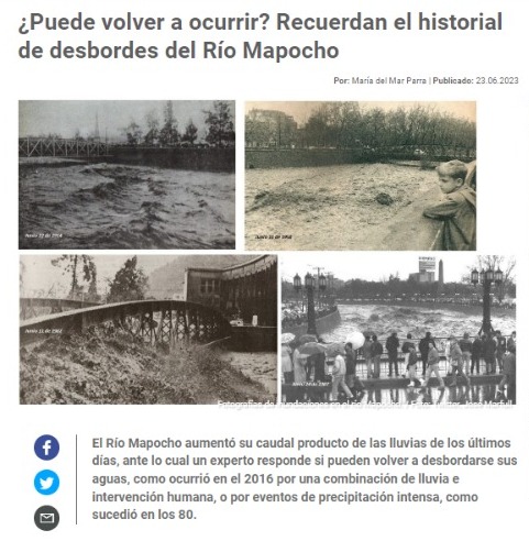 El Desconcierto | ¿Puede volver a ocurrir? Recuerdan el historial de desbordes del Río Mapocho