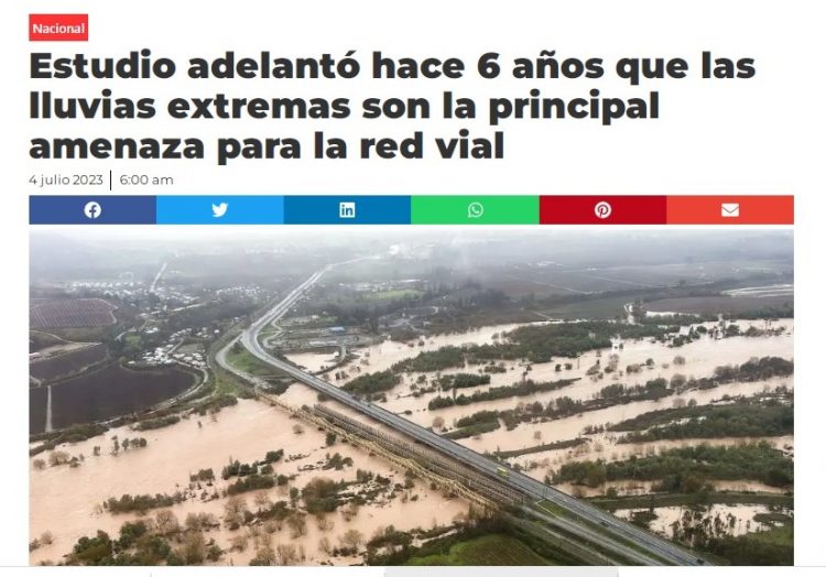 G5 Noticias | Estudio adelantó hace 6 años que las lluvias extremas son la principal amenaza para la red vial